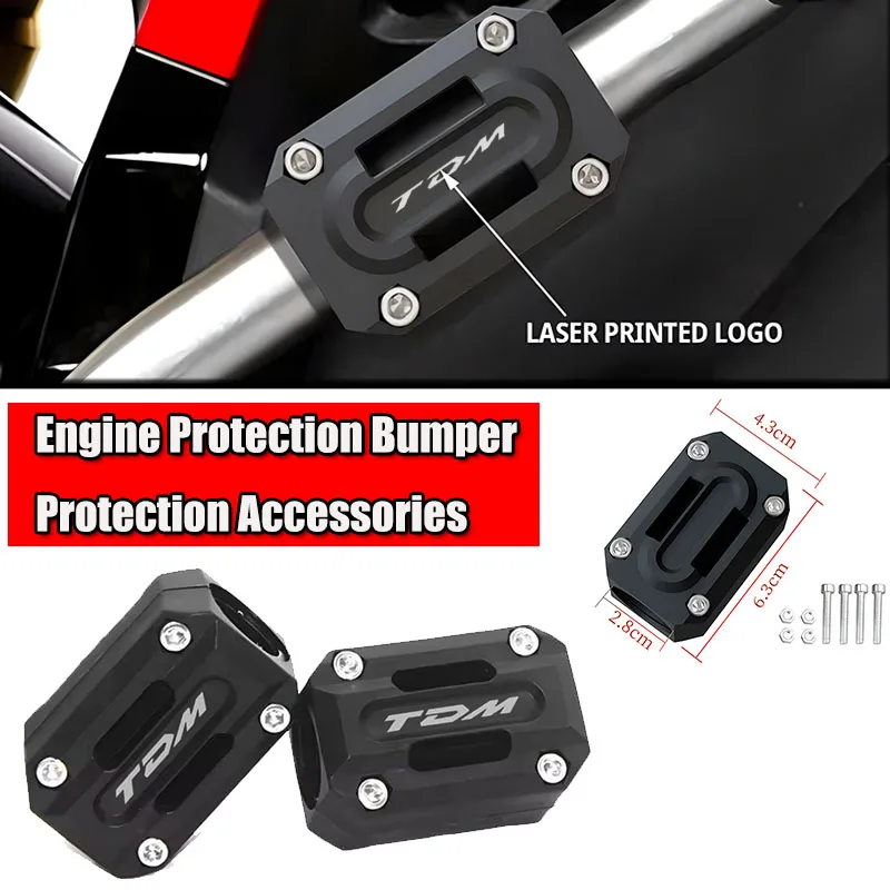 For YAMAHA TDM 850 900 TDM850 TDM900 Motorcycle Engine Bumper Protective Block 22MMh 25MM 28MM