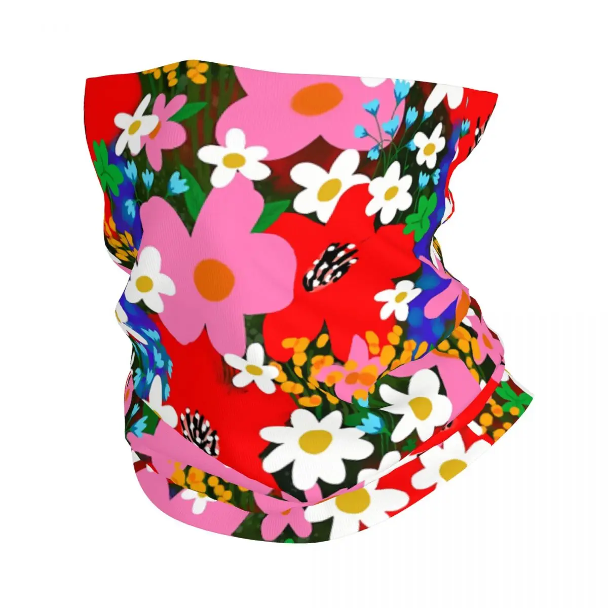 Flower Power Bandana Neck White Scarf Multi-use Headwear Fishing Unisex Adult Winter