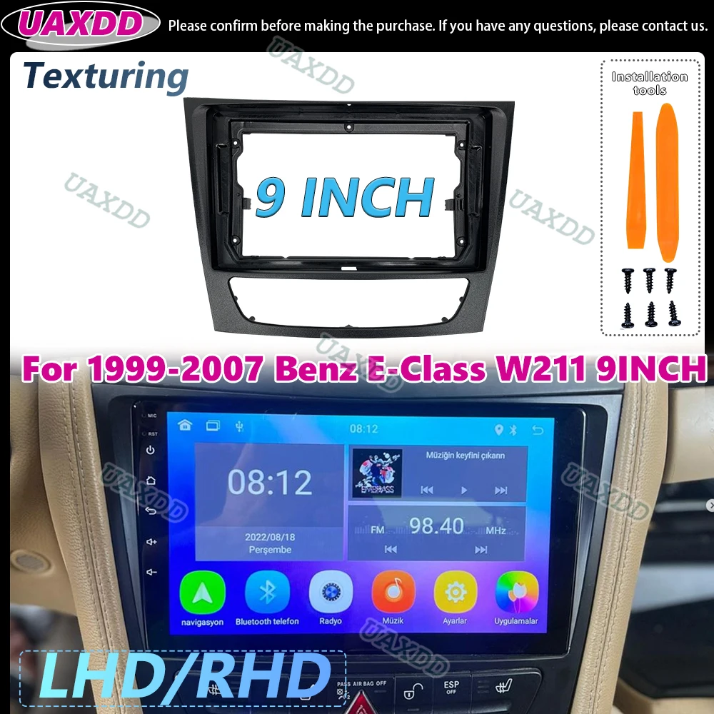 UAXDD 2 Din Band Panel Frame for Car Radio Accessory for Mercedes Benz E Class W211 E200 E220 E300 E350 E240 2002 - 2010 Fascia
