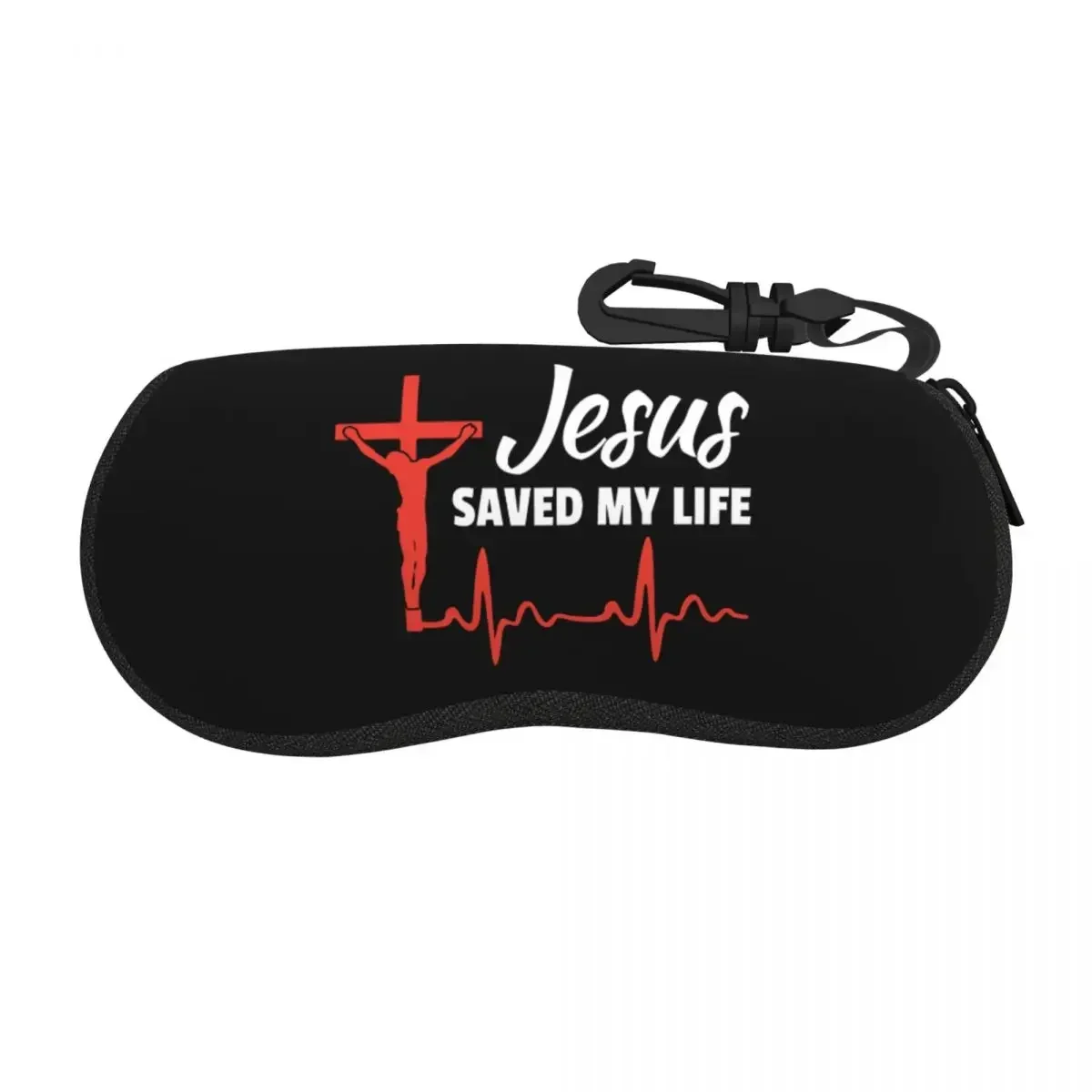 

Custom Jesus Saved My Life Shell Eyeglasses Protector Cases Women Men Sunglass Case Christ Christianity Glasses Pouch