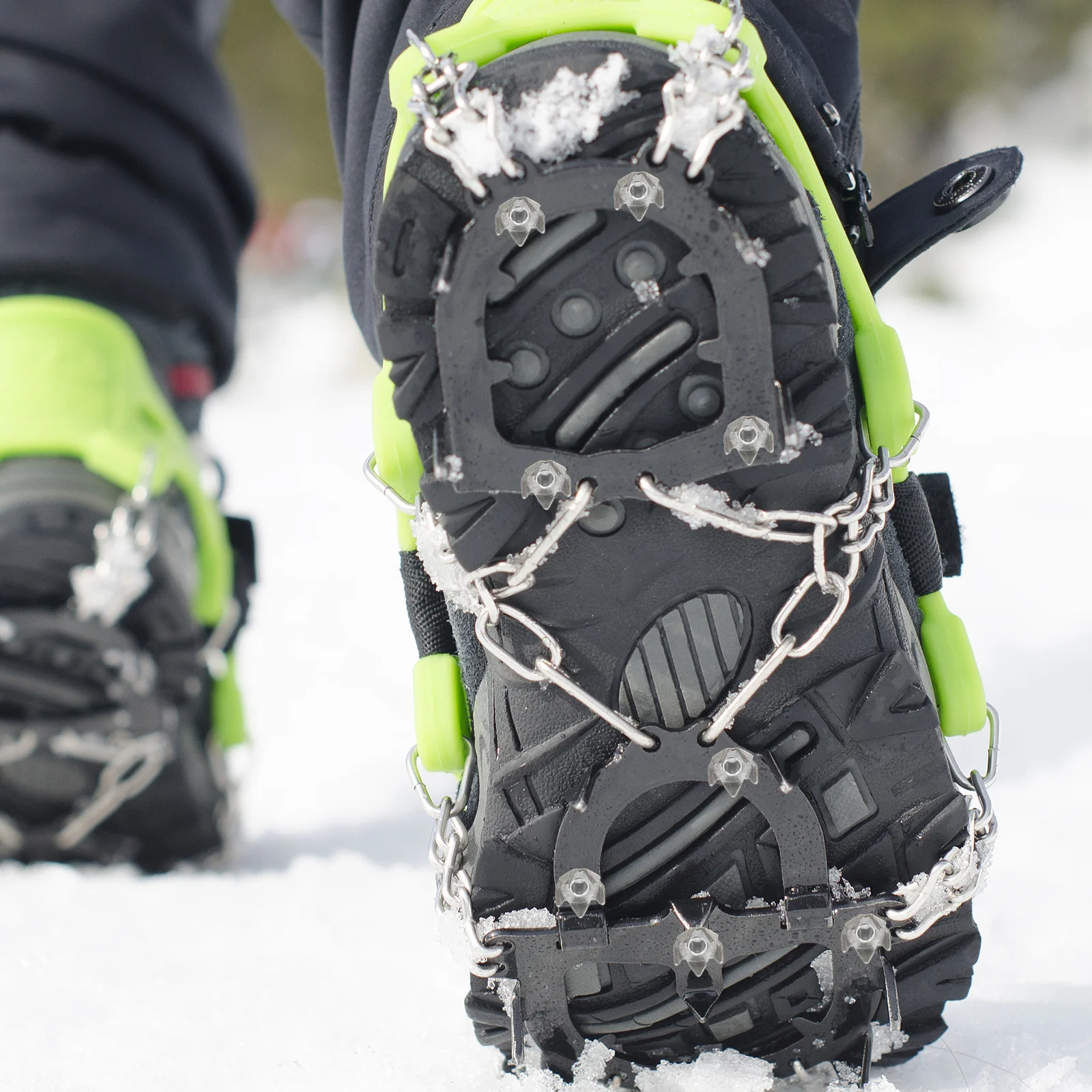 

50Pcs Ice Cleats Shoe Spikes High Strength Steel Replacement Studs Non Slip Winter Snow Outdoor Traction Crampons Ice Cleats