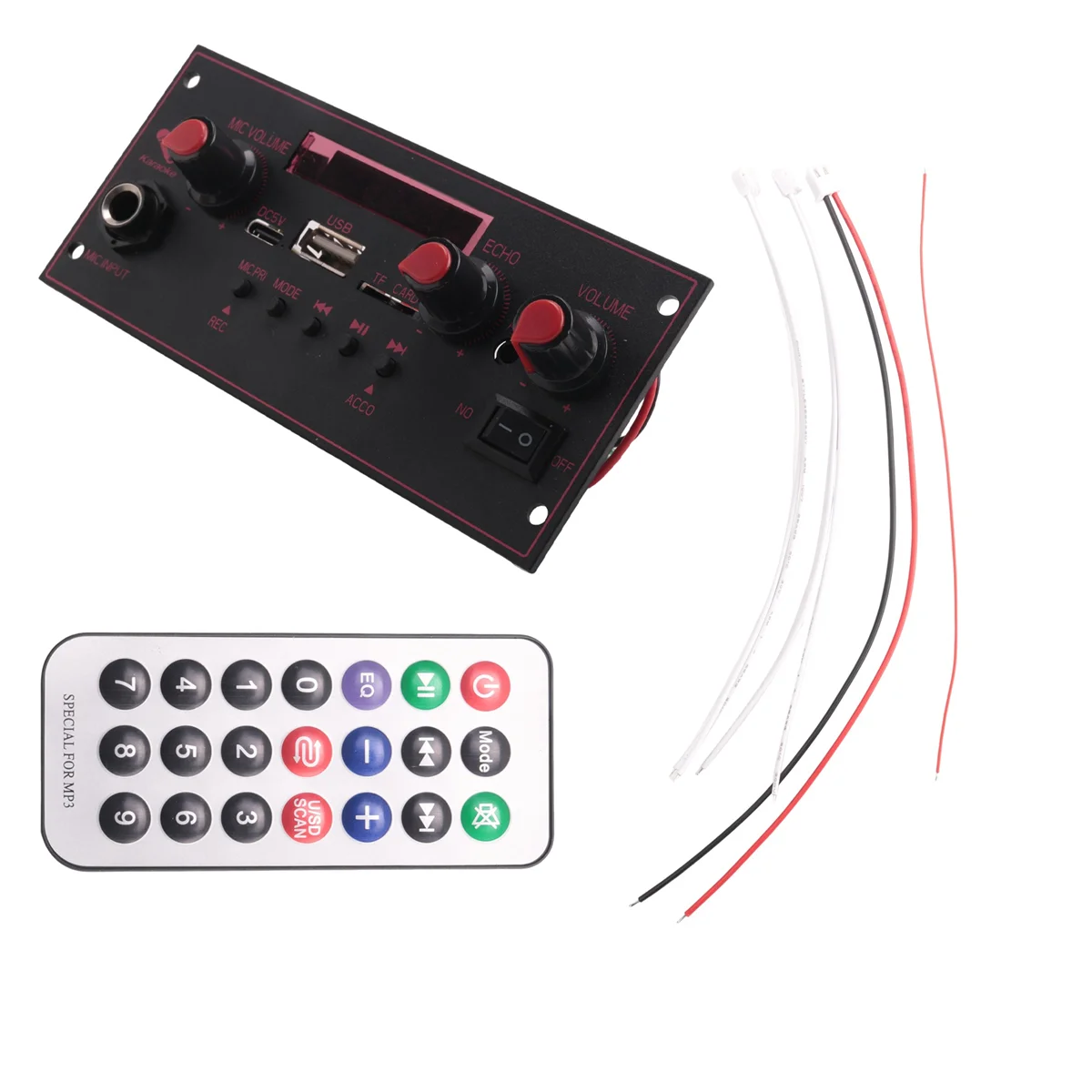 لوحة مكبر للصوت 2 × 10 وات بلوتوث Mp3 لوحة فك تشفير عربة مشغل الصوت ملحقات وحدة بلوتوث السيارة ، B-PZZW