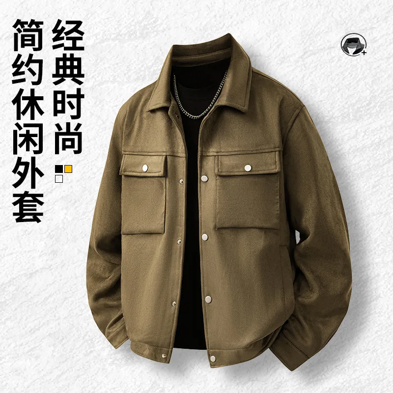Deerskin Jacket TheClassic Fashionable Simple Casualfor Spring Autum NC Trendy Versatile Comfortable Clothing