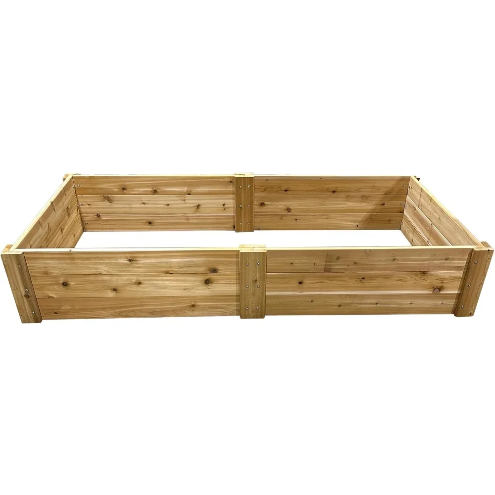 Deep Root Cedar Raised Bed Garden Kit 4 ft. x 8 ft. x 16.5 inches H