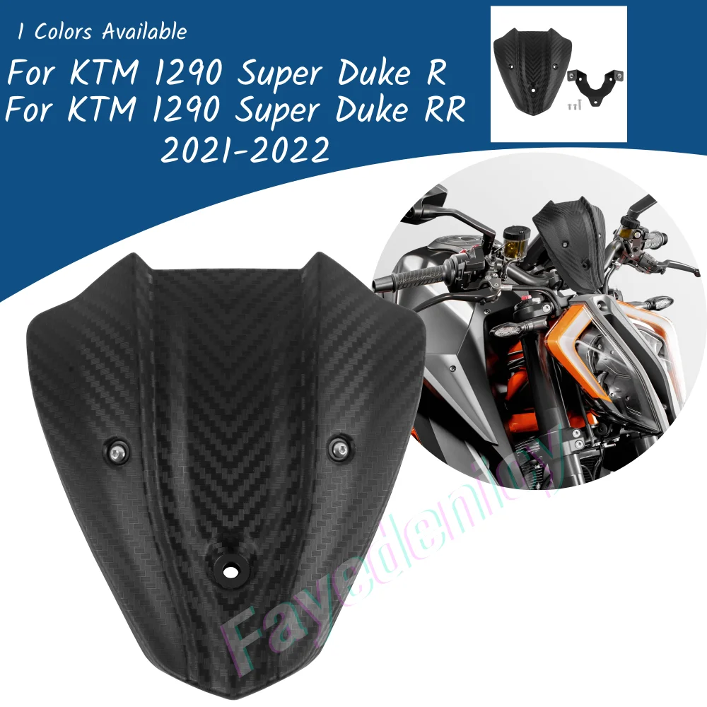 For 1290 Super Duke R RR 2021 2022 Windscreen Windshield Wind Shield Screen Protector Motorcycle Front Airflow Deflector