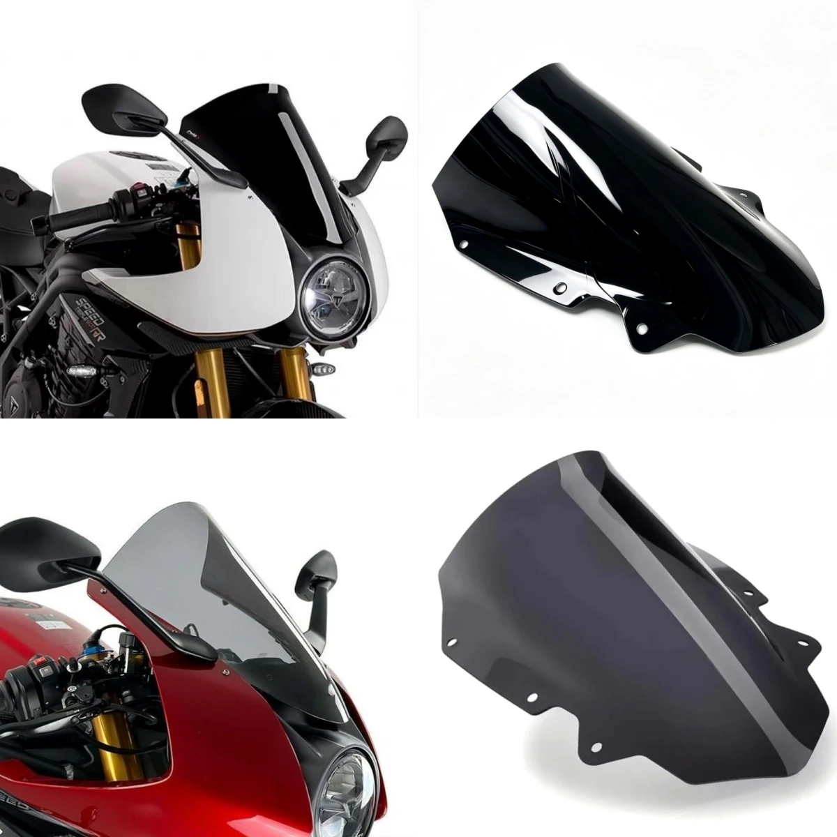 For Triumph Speed Triple 1200RR Front Windscreen Racing Windscreen Raised Windscreen