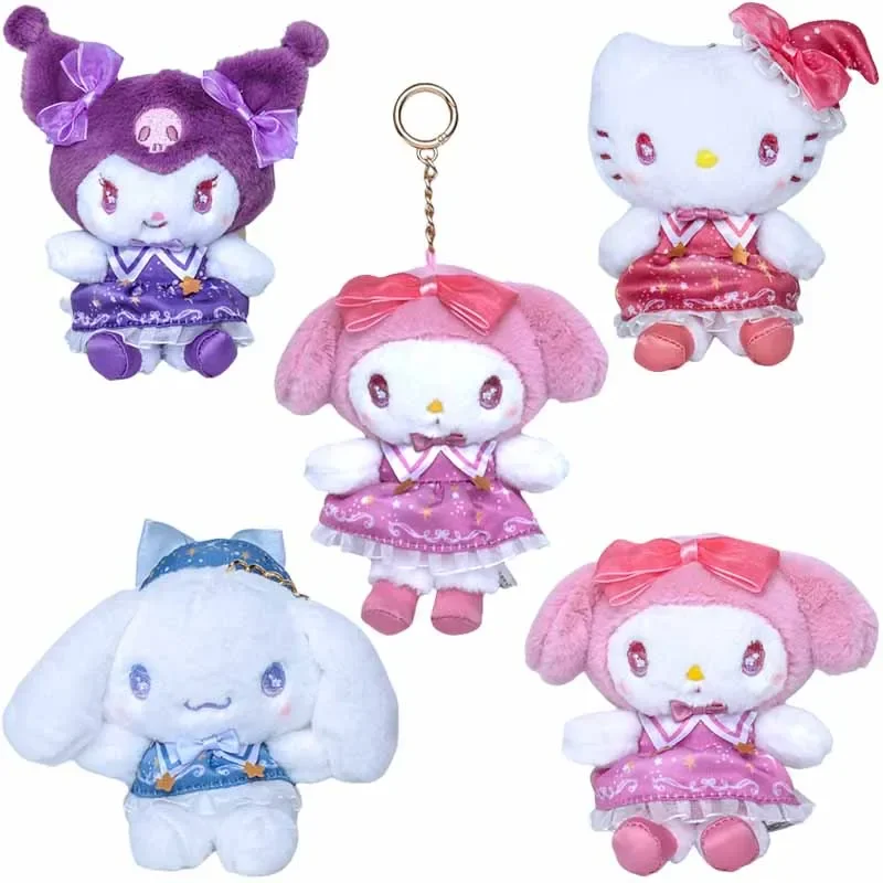 Cinnamoroll Kuromi My Melody HelloKittys Magical Girl Plushie Doll Pendant Decorate Kawaii Cute Plush Toys Keychain Gift