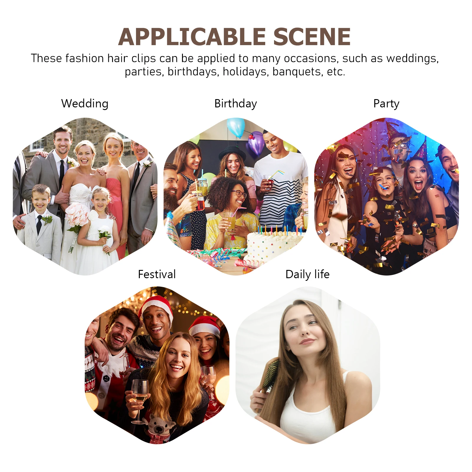 مجموعة مشابك شعر مكونة من 3 قطع، مشابك نسائية لأداة تصفيف الموز وحامل صغير للفتيات #5