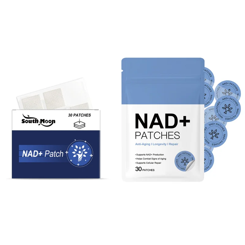 NAD+ Transdermal Patches 2 Pack 60 Pieces Boost Vitality Anti Aging Cellular Repair Self Adhesive Skin Stickers Total 60 Patches