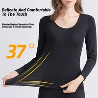 Warm Thermal Underwear Sexy Ladies Intimates Long Johns Women Shaped Sets Female Middle Collar Shaping Clothes Set Winter 4