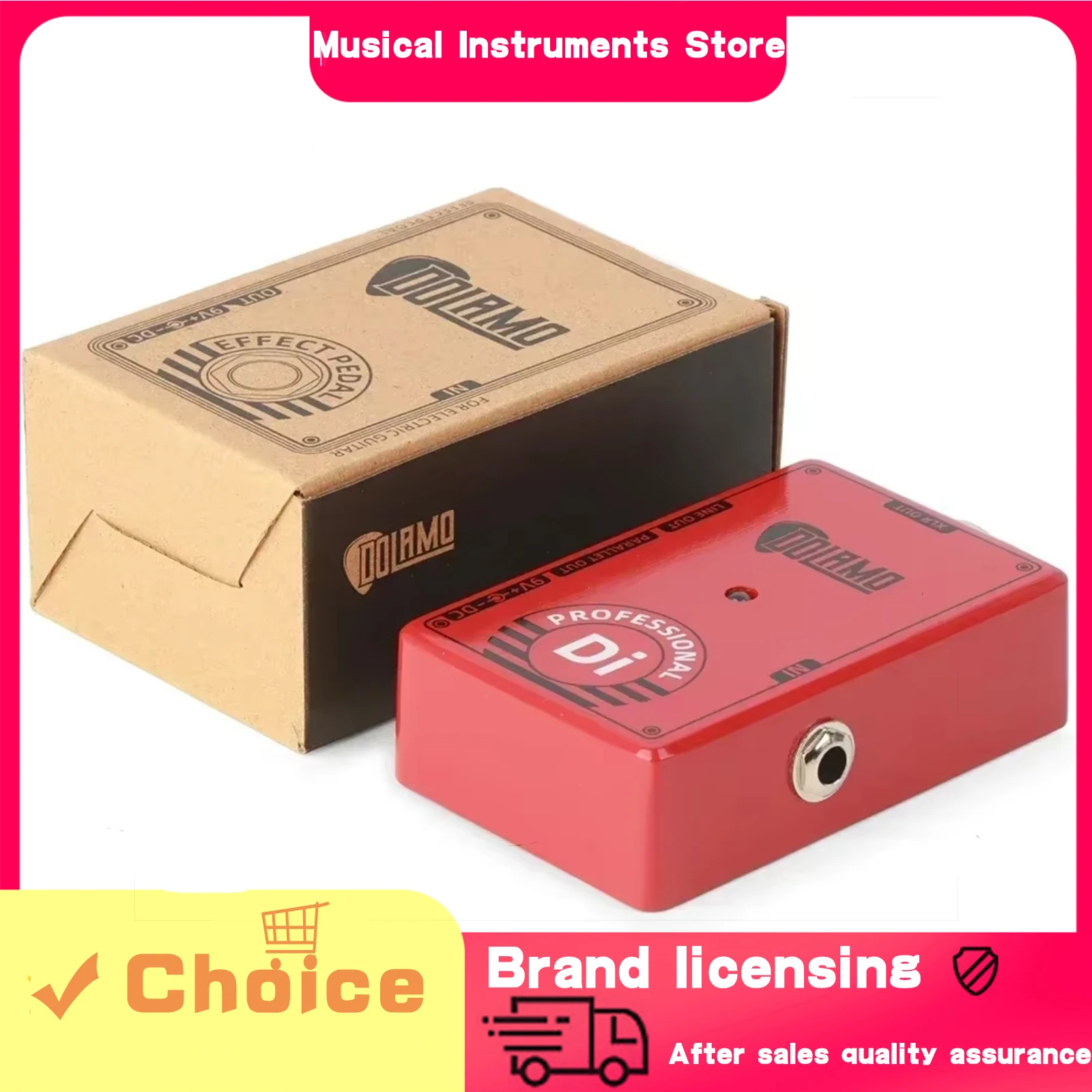 

Педаль эффектора для электрогитары Dolamo DI Box, корпус из сплава, переключатель подъема земли, Ldeal для записи, аксессуары для гитары Caline