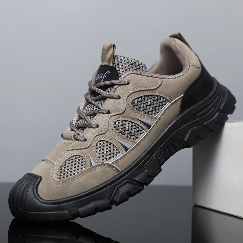 

New casual sports shoes, thick-soled, versatile, breathable, outdoor work shoes, men's hiking and mountaineering shoes