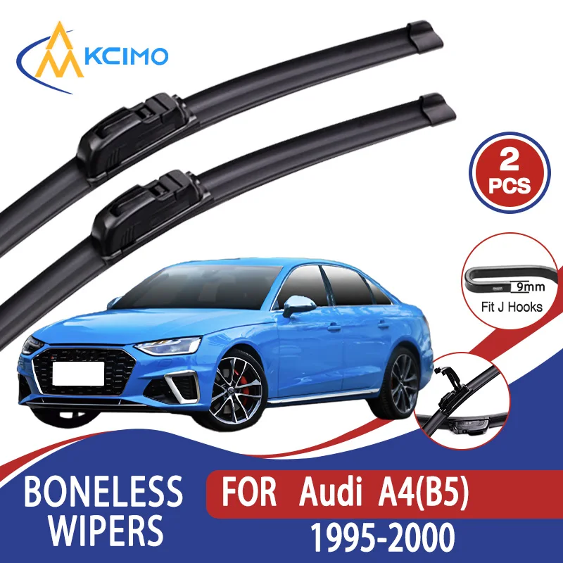 

For Audi A4(B5) 1995-2000 Car Wiper U-type Soft Rubber Boneless Wiper HD Quiet Durable Automotive Wiper 22"+22"