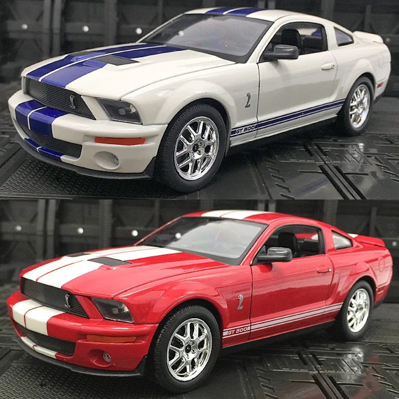 1:24 simulation Ford Shelby GT500 alloy car model sports car metal ornaments for children gifts adult collectibles