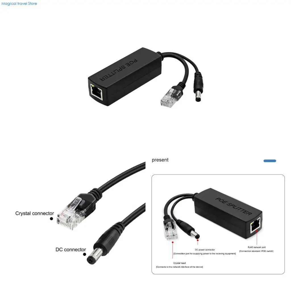 

N2UB Plugs and Play POE Splitter 48V 12V 1.2A Output for CCTV Wireless Access Points