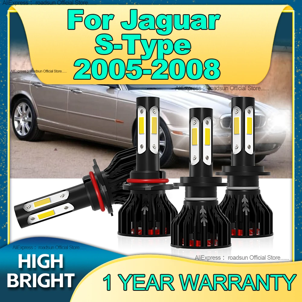 

2/4Pcs 180W Led Headlight High Power HB3 H7 Turbo Lamp Car Bulbs with Fan Cooling For Jaguar S-Type 2005 2006 2007 2008