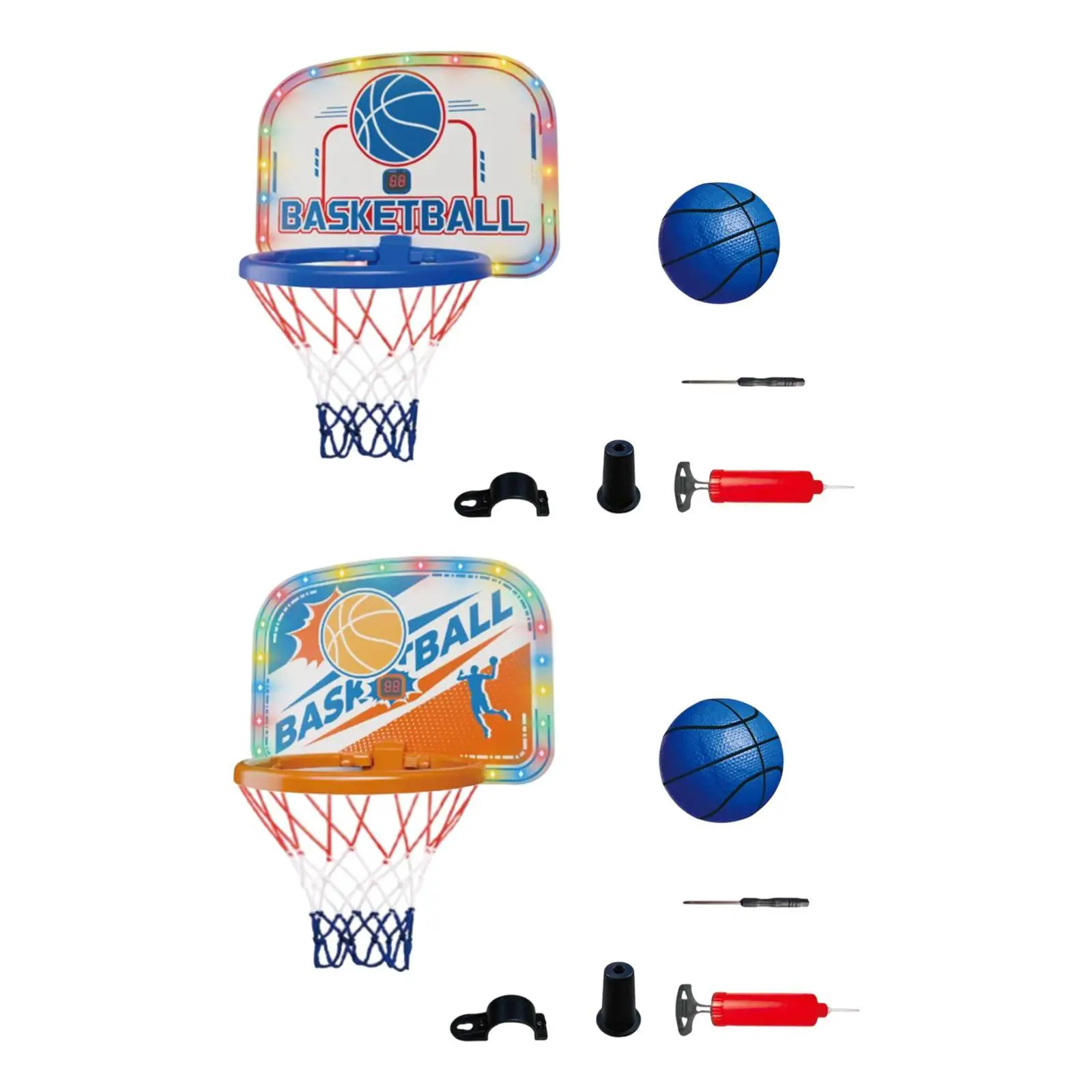 バスケットボールフープセット ミニバスケットボールフープおもちゃ 軽量 男の子用 ポータブル