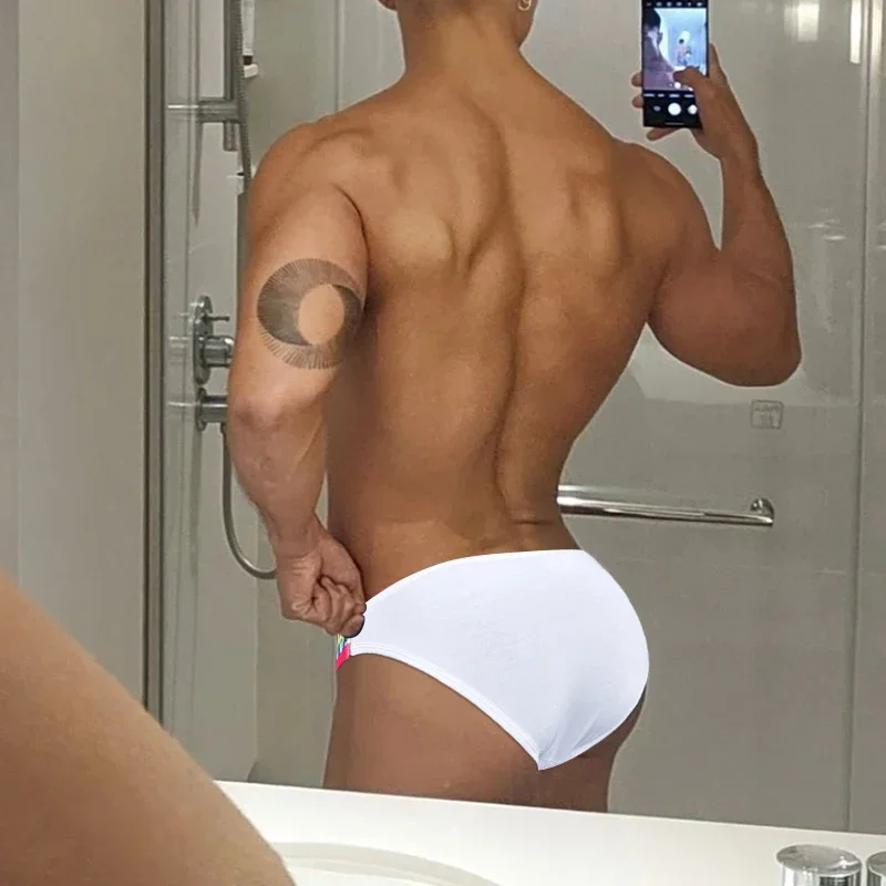 Cotton Sexy Gay Briefs Mens Bikini Underwear Elastic Jockstraps Panties Underpants for Men Fashion Trends Triangle Pants