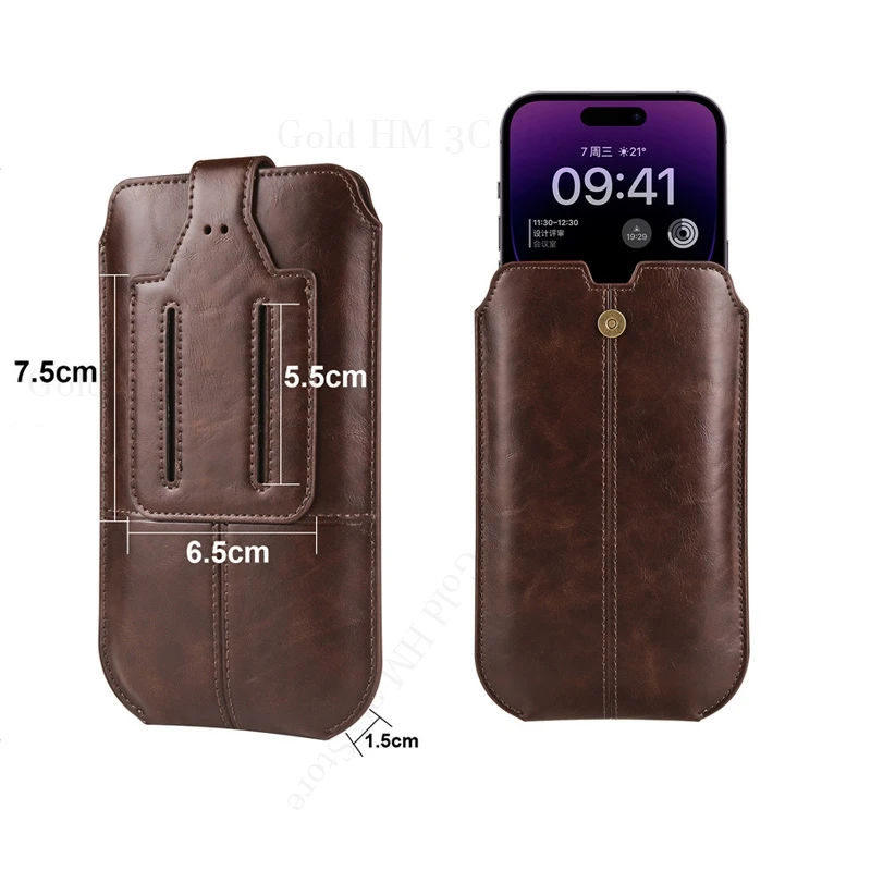 

Leather Phone Case Pouches For Xiaomi 17 Pro Max Back Card Belt Waist Bag For Xiaomi 15S 15T Pro Mi 17 14 Ultra 14T 13T 12X Pro
