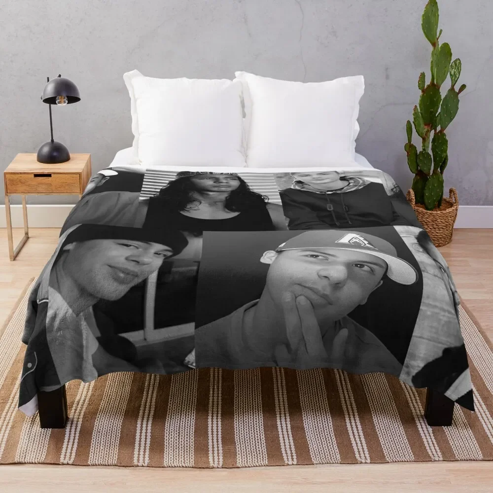 

Miguel Cazarez Mora Black And White Collage Throw Blanket Beach Moving Blankets