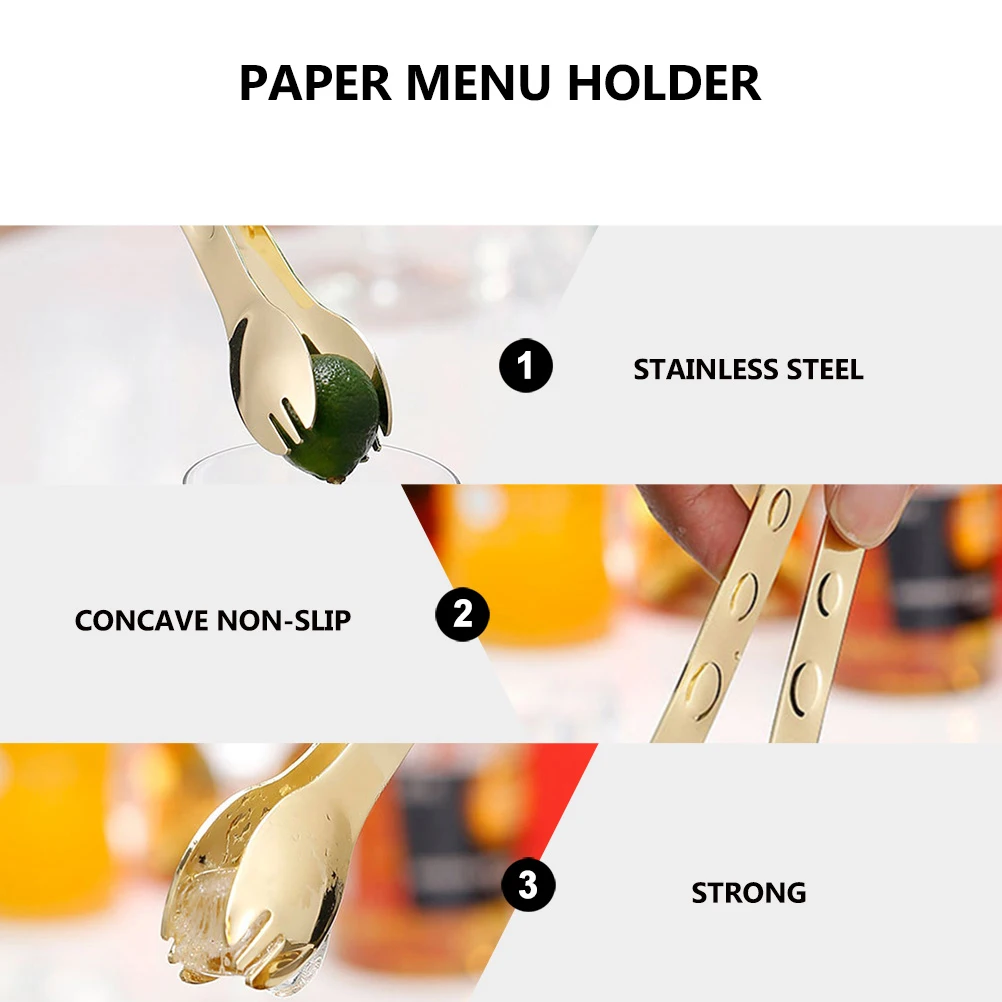 

Stainless Steel Ice Cube Clip Kitchen Cooking Tong Buffet Serving Cubes Salad Tongs
