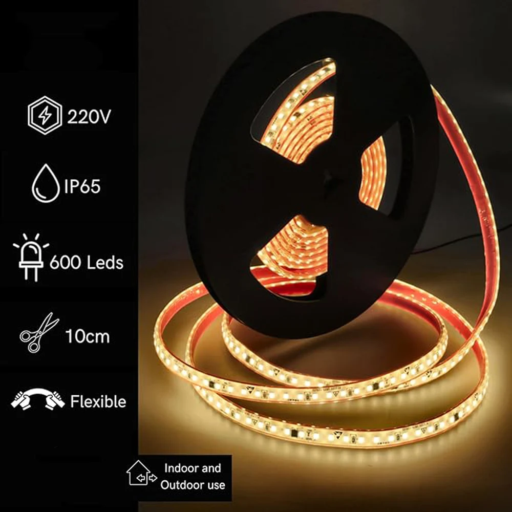 ac-220v-ledストリップライト-ip67防水-1m-5m-10m-15m-20m-50m-2835-120led-m-暖白色-自然白色-屋外用リボンロープledライトテープ