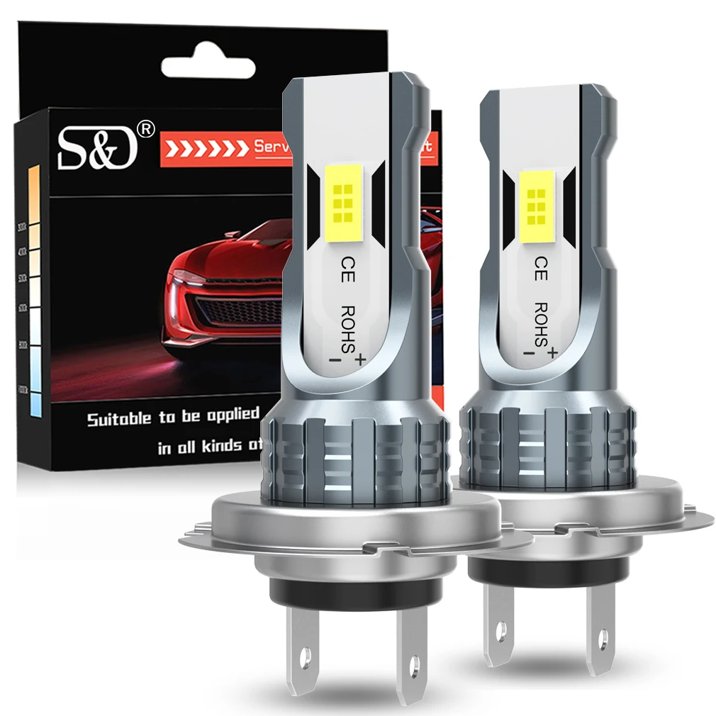 S&D 80W H8 H11 LED Canbus 9005 9006 Mistlampen Draadloos 30000LM 6000K CSP LED Koplamp Autolamp voor Auto Rijden Autolamp