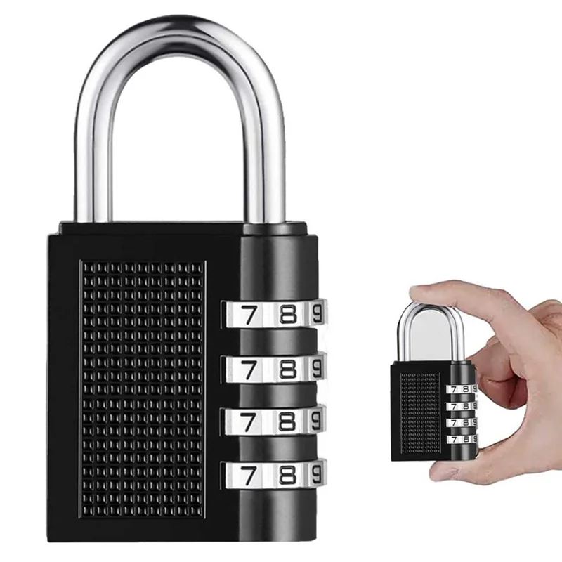 

-A25M Outdoor Long-Handle Waterproof Combination Padlock Padlock Locks 4-Digit For School Locker Gym Locker Fence Door