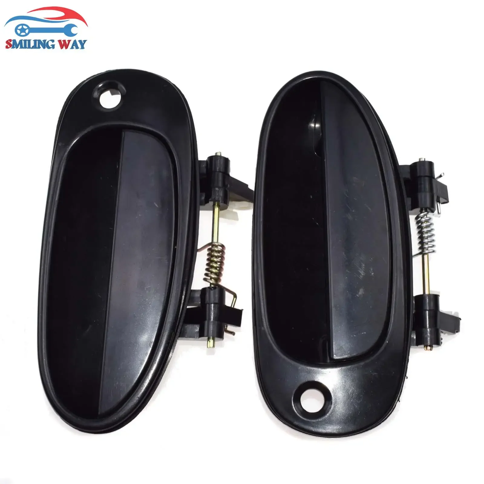 Black Outside Door Handle Front or Rear Left Driver or Right Passenger For Kia Sephia 1998 1999 2000 2001, Spectra 2000 2001