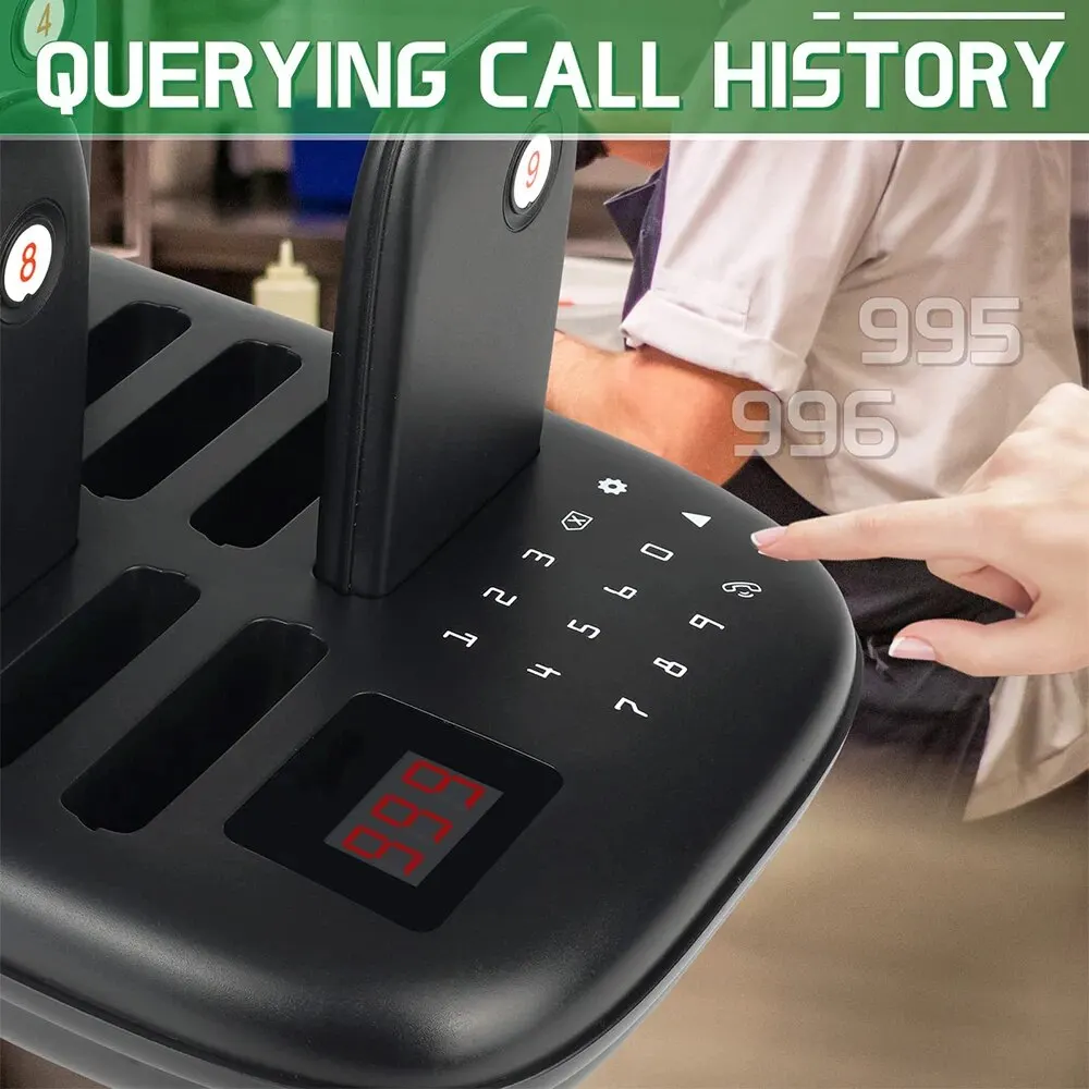 

Guest Wireless Paging System Restaurants Buzzer Pagers Vibration Only Long Service Time 16 Beepers For Church Nursery