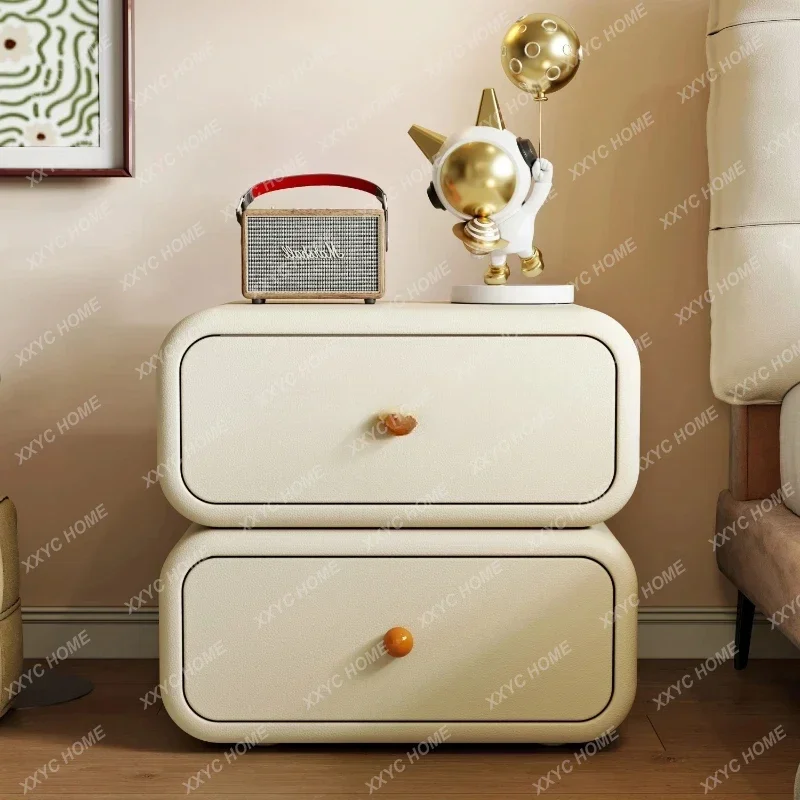 Cream Style Cute Childrens Nightstands Wooden Modern Minimalist Childrens Nightstands Storage  Children Furniture