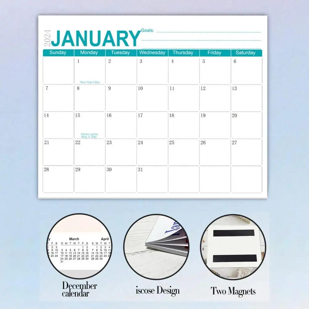 Magnetic Calendar 18 Months Calendar Planner Magnetic Fridge Calendar Jan 2024 to June 2025 Monthly Calendar calendario