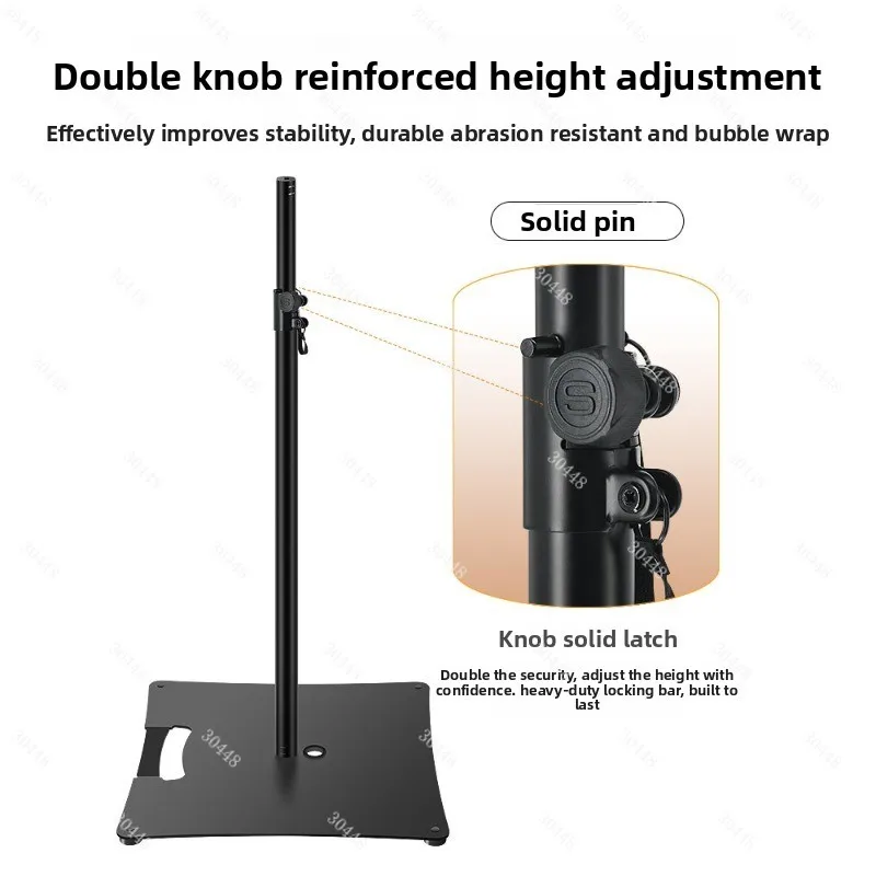 Large Chassis Speaker Stand Floor-standing Audio Stand Small Light Adjustable Metal Tripod Rack with Bag