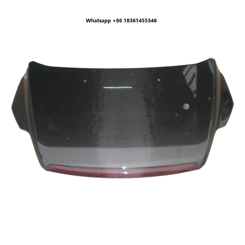 

For 2008 Cus Includes Clips New Carbon Fiber Engine Hood Cover
