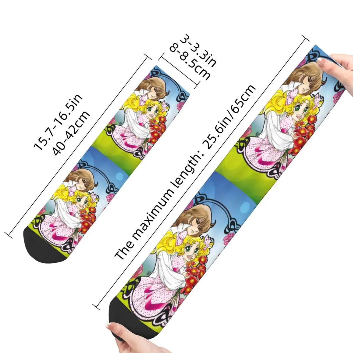 Calcetines antideslizantes de dibujos animados japoneses para hombre y mujer, calcetín informal Unisex, Manga de Anime, caramelo, Otoño e Invierno