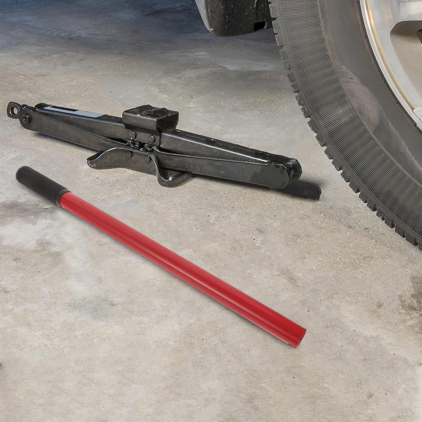 

Hydraulic Handle 3T Durable Steel Extension Rod Floor Jack Car Accessories NonSlip Silicone Grip Easy Operation Small Space Car