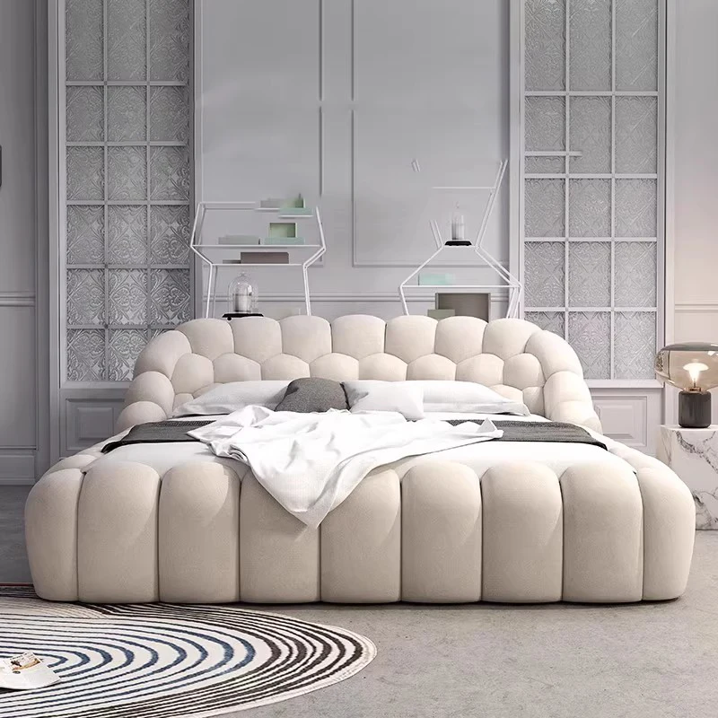 سرير مزدوج حديث بسيط الأميرة النائمة الفتيات سرير تدليك تصميم القلعة الملك الحجم Letto Matrimoniale صالة جناح الأثاث