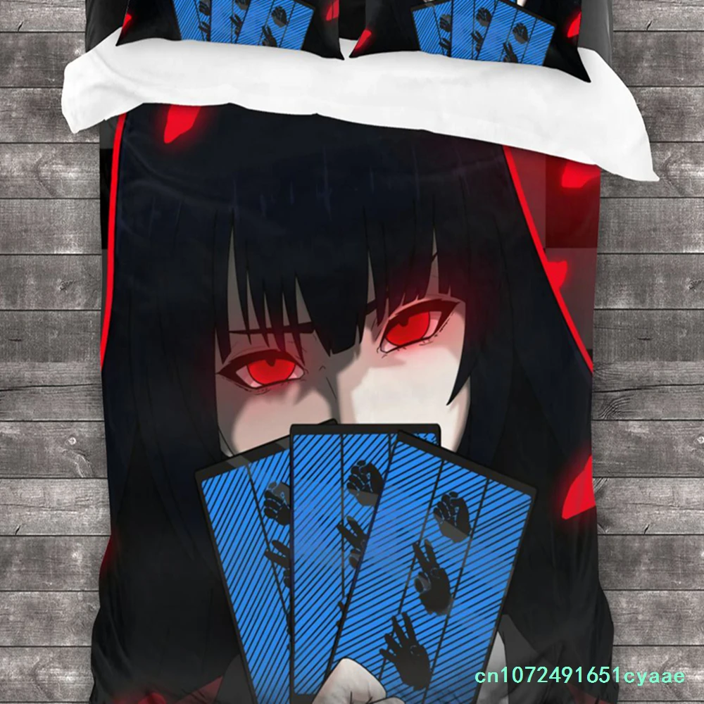 Kakegurui Yumeko Bedding Set Single Twin Full Queen King Size Bed Set Aldult Kid Bedroom Duvetcover Sets 3D Print Anime 011