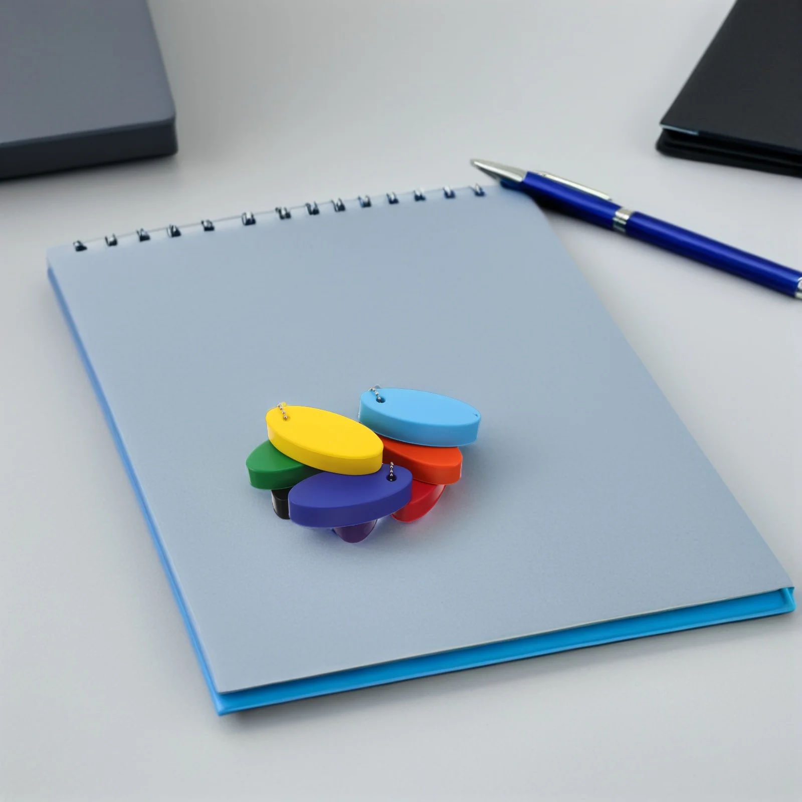 

8Pcs Floating Foam Keychain Oval Shaped Key Ring Lightweight Durable for Boating Fishing Sailing Water Sports Foam Key Ring