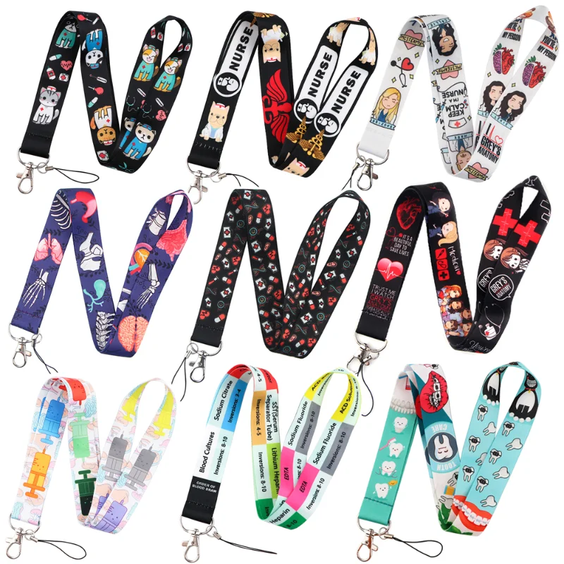 Medical Doctor Nurse Lanyards for Key Neck Strap For Card Badge Gym Key Chain Lanyard Key Holder DIY Hang Rope Keychain