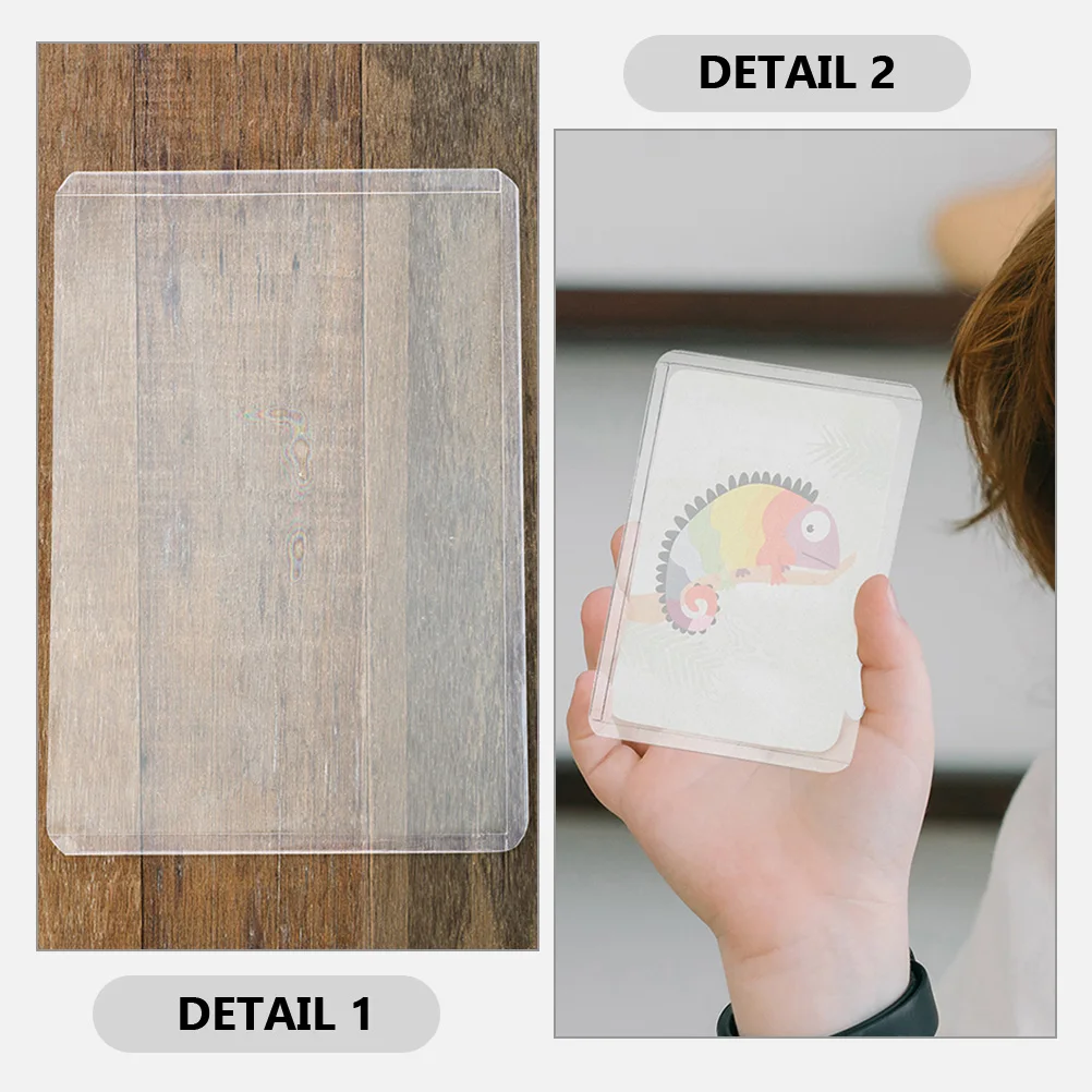 

30pcs Photo Cards Protective Sleeves Clear Transparent Cardholders For Game Trading Postcards Display Storage