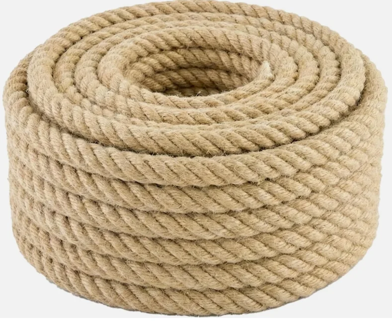 Cuerda de Yute Natural de 1-30 mm, Cuerdas de Manila Trenzadas, Cuerdas de Cáñamo para Rascador de Gatos, Camping, Manualidades, Tira y Afloja, Decoración de Barandillas