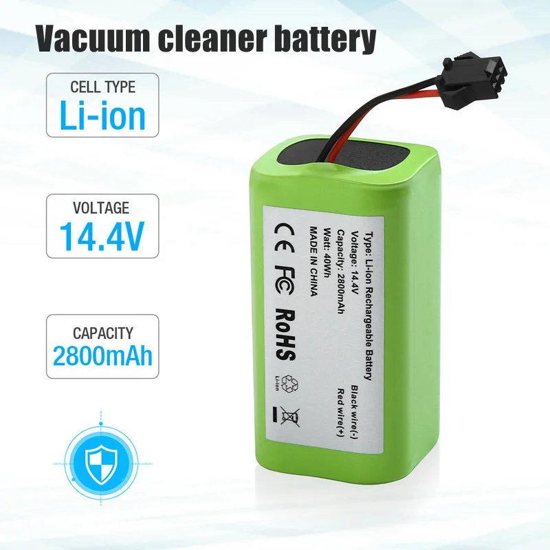 Batería de repuesto de 14,4 v y 2800mAh, Compatible con Ecovacs Deebot N79, N79S, DN622 y Eufy RoboVac 11,11S,12,15C,15T,35C,G10