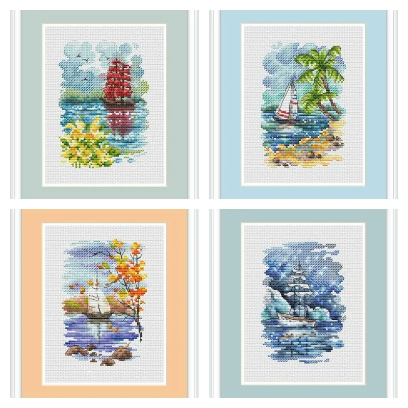 7001 Homefun Cross Stitch Kit Package Greeting Needlework Counted Kits New Style Kits Embroidery On Sale Stich Set Hobby Cartoon