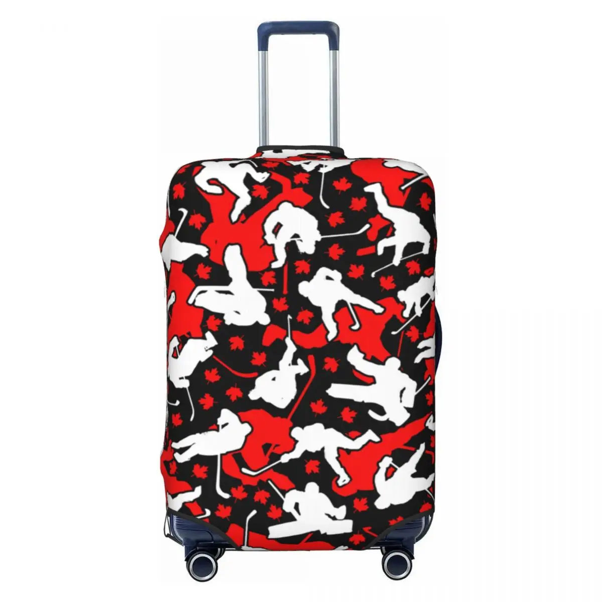 Ice Hockey Player Suitcase Cover Flag Camo Camouflage Business Vacation Useful Luggage Case Protection Christmas Gift