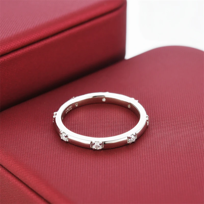 Onelaugh runde 1,8mm Moissan ite Verlobung sband Ring für Frauen Sterling Silber d Farbe vvs1 Moissan ite Hochzeit Ewigkeit sring