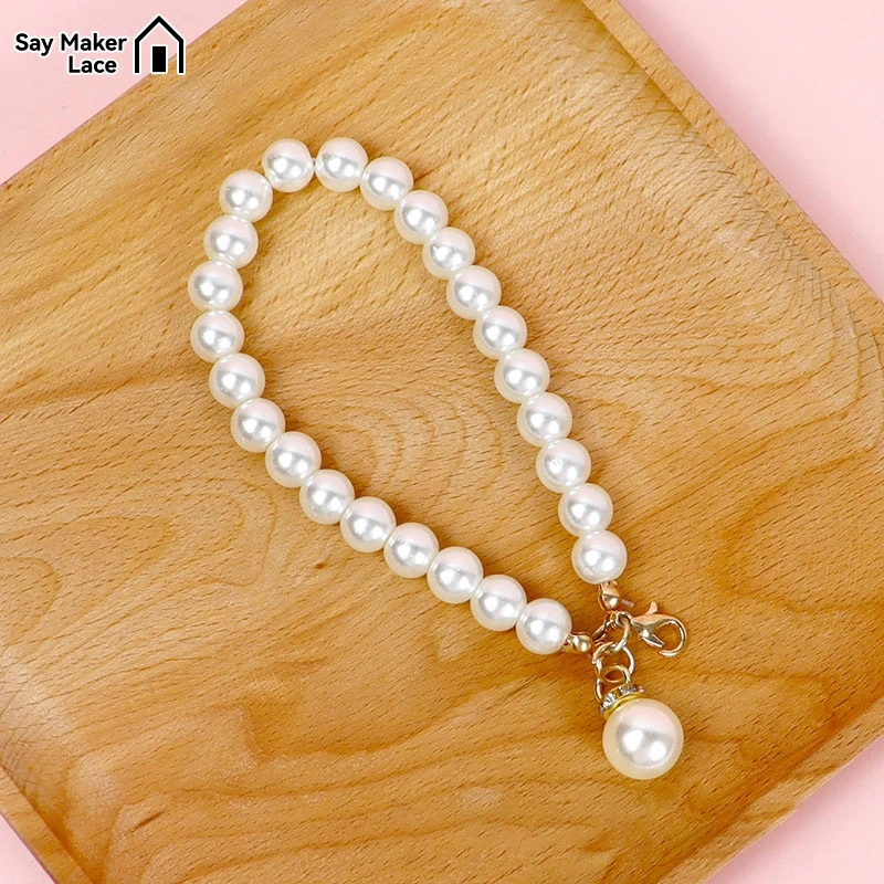 1Pcs Pearl Chains Key Pendant With Drill Bag Accessories Mobile Car Accessories Earphone Cover Decoration Creativity