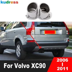 Rear Exhaust Muffler Tip Pipe For Volvo XC90 XC 90 2006-2008 2009 2010 2011 Stainless Car Tail Silencer Cover Trim Accessories