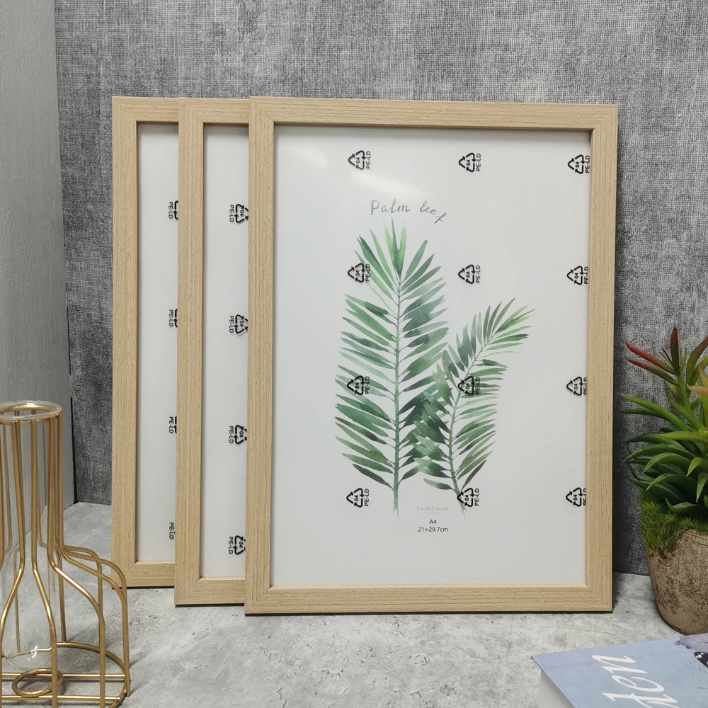 VCC 3 Teile/satz Holz Foto Rahmen Für Wand Hängen 10X15 15X20 A4 Holz Bilder Rahmen Stehen Für Bilder foto Dekor Gedenk Geschenk 4