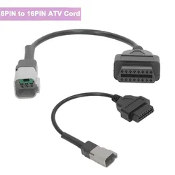 Cable de diagnóstico de 6 pines a 16 pines para Bombardier can-am, adaptador para MOTO ATV, UTV, OBD, OBD2, escáner de diagnóstico